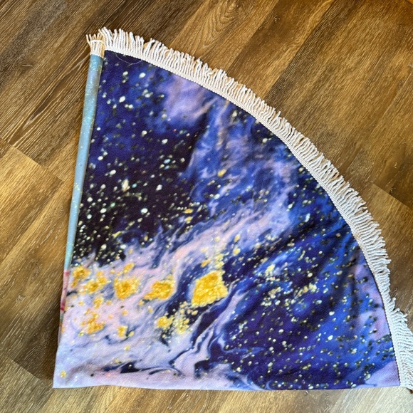 Big circular galaxy beach towel with fringe! - Picture 2 of 2